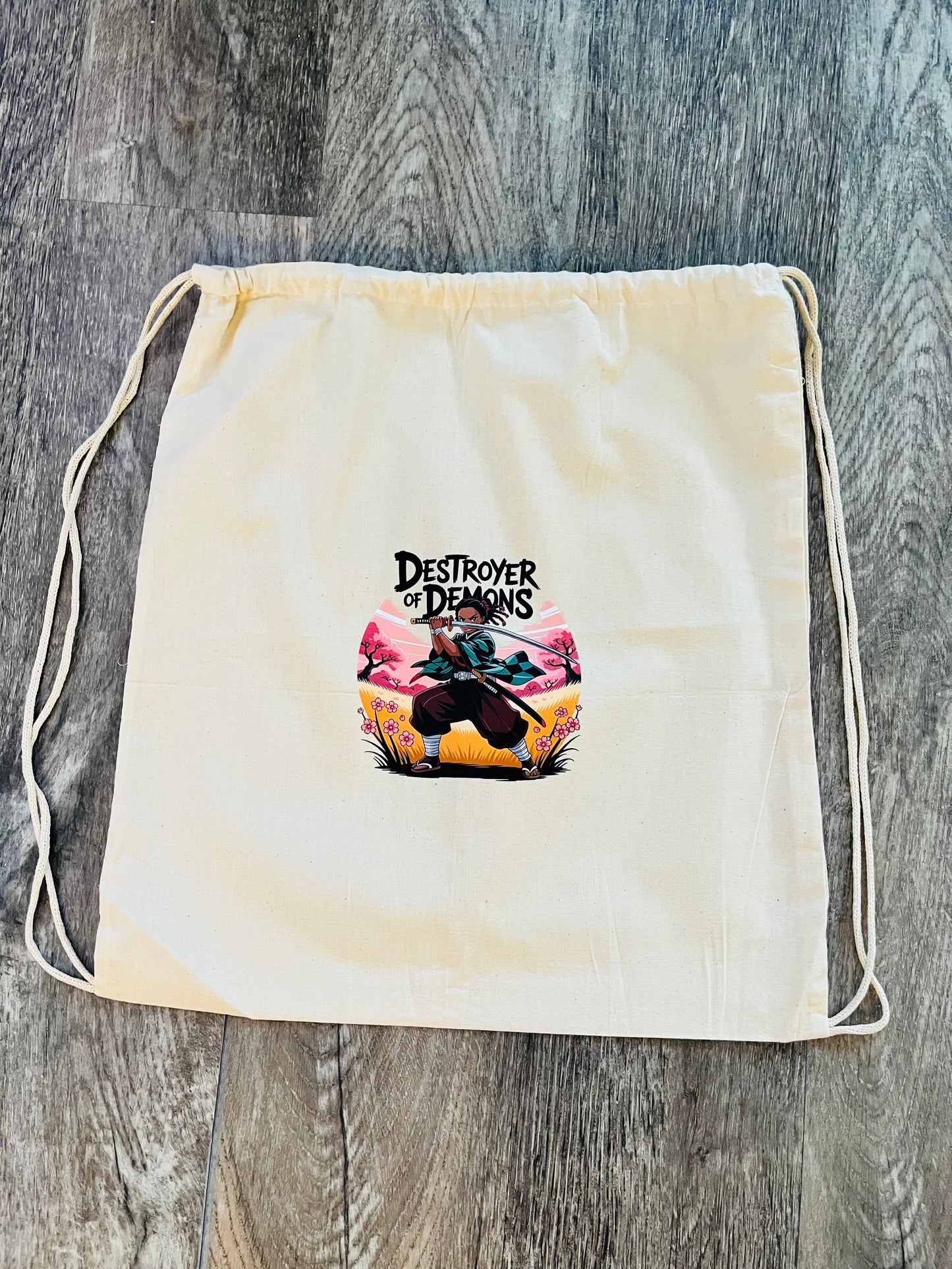 Destroyer of Demons Eco-Drawstring bag