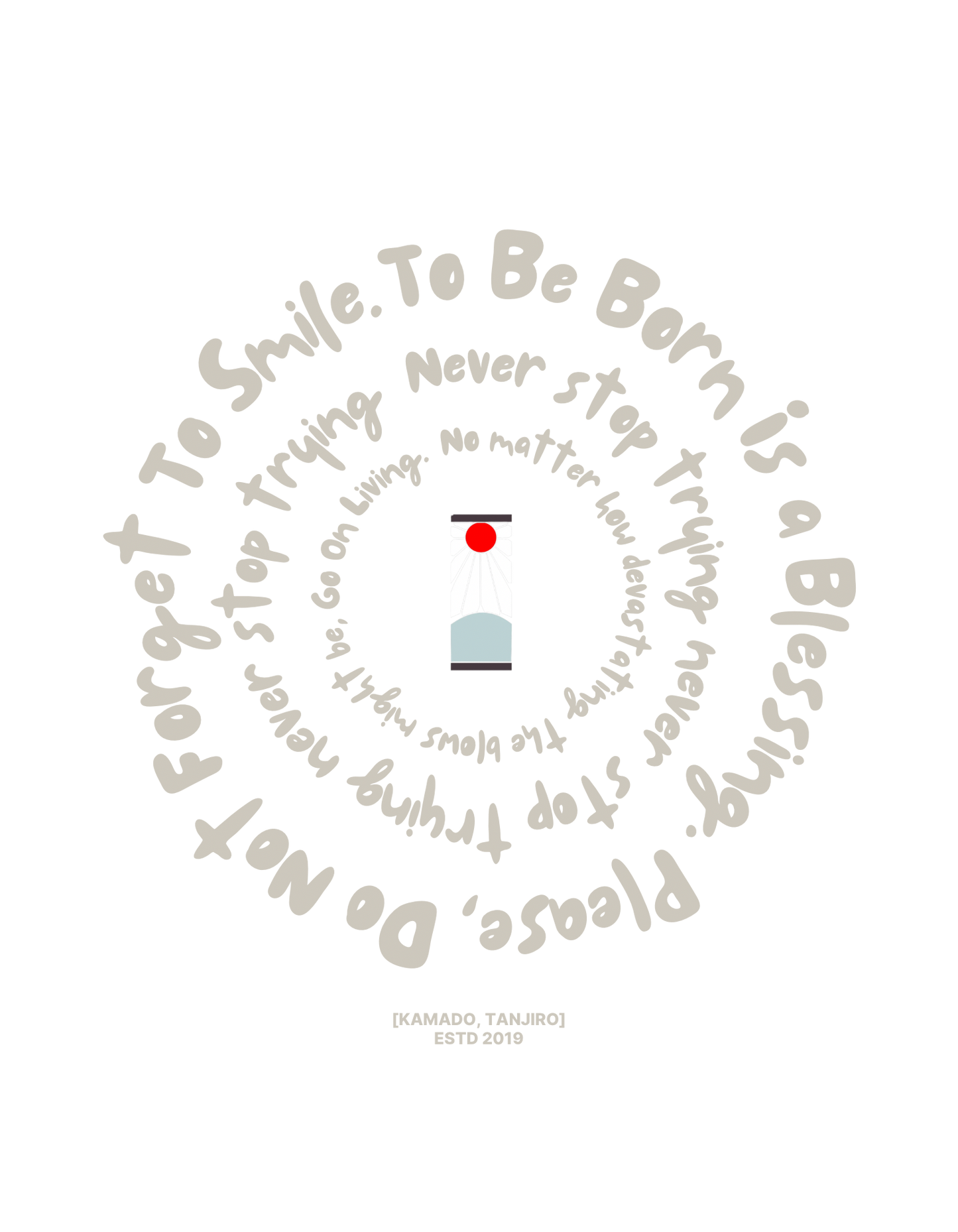 Tanjiro Do Not Forget to Smile Tee
