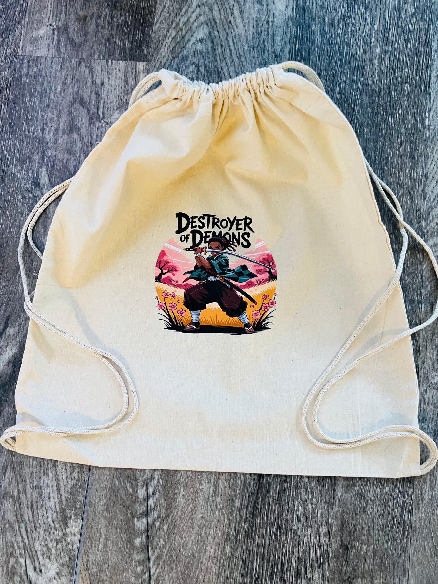 Destroyer of Demons Eco-Drawstring bag
