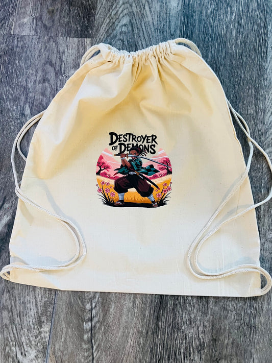 Destroyer of Demons Eco-Drawstring bag